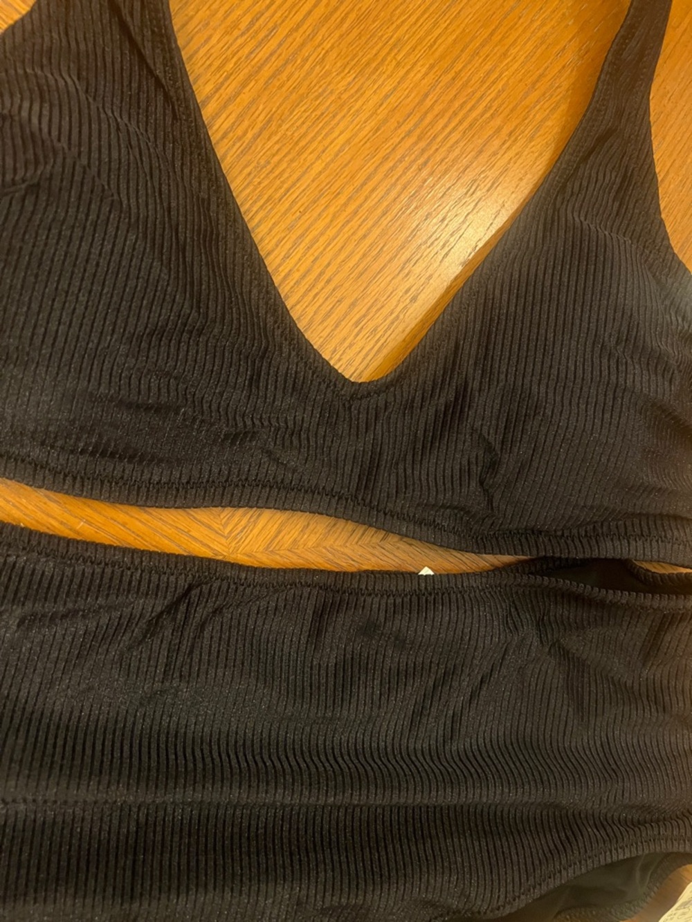 Aerie Ribbed Black Bikini set halter top
Style B15 - Picture 2 of 5